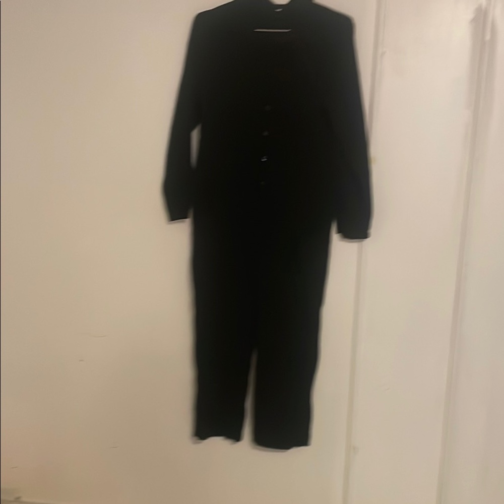 Black Button-Up Jumpsuit